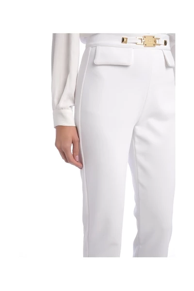 Elisabetta Franchi Pantalons Trousers Beige 3 Elisabetta Franchi Pantalons Trousers Beige - Afbeelding 3