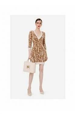 Elisabetta Franchi Casual Jurken Dresses Brown