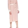 Elisabetta Franchi Casual Jurken Shirt Dress With Scarf Collar Pink