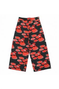 Elisabetta Franchi Lange Broeken My Little Girl Pants Girl In Popeline Printed Black