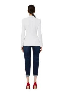 Elisabetta Franchi Blazers Jacket With Enamelled Buttons White -Elisabetta Franchi Winkel 989055929600183fd133472d0f31b069