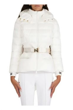 Elisabetta Franchi Gewatteerde Jassen Short Padded Quilted Coat With Belt At The Waist White -Elisabetta Franchi Winkel 98bc9bf184f9c590fb63a0b44691ed50