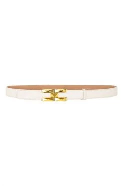 Elisabetta Franchi Riemen Belt Beige