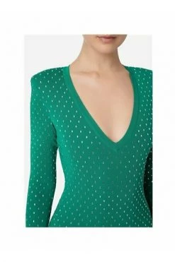 Elisabetta Franchi Casual Jurken Dresses Green -Elisabetta Franchi Winkel 99659929cda6a49b51767f1d6dba9ebf