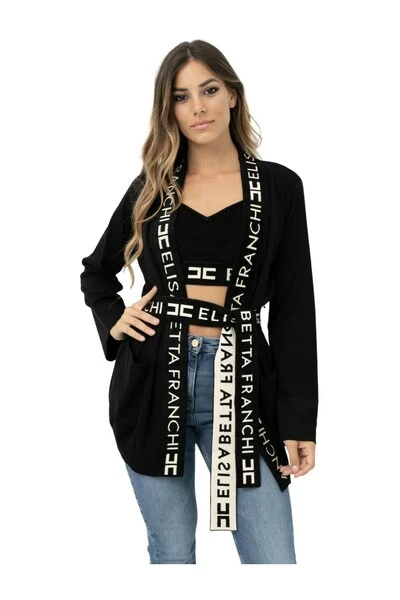 Elisabetta Franchi Tops Top Black 1 Elisabetta Franchi Tops Top Black