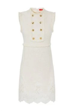 Elisabetta Franchi Casual Jurken Mini Tweed Dress White -Elisabetta Franchi Winkel 99ca3aabaa68acb9ef0bc5b42948cc44