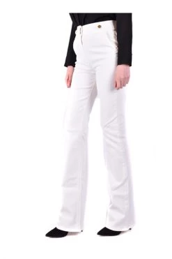 Elisabetta Franchi Wijde Broeken Trousers White -Elisabetta Franchi Winkel 9a0f7f34537138aee4d4e7b80b237821