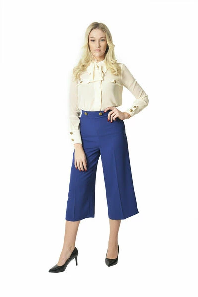 Elisabetta Franchi Broeken Trousers Blue 1 Elisabetta Franchi Broeken Trousers Blue