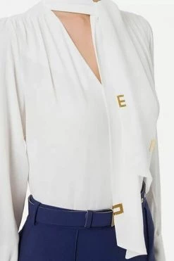Elisabetta Franchi Longsleeve Shirts Shirts White -Elisabetta Franchi Winkel 9bb5b6d1aa2d2ba99f4e4d2c0a81ad98