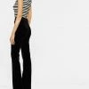 Elisabetta Franchi Wijde Broeken Wide Pants Black