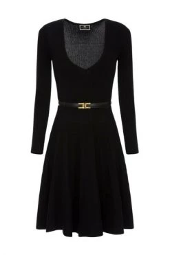 Elisabetta Franchi Casual Jurken Midi Dresses Black -Elisabetta Franchi Winkel 9c6cf635bc3cedac2479a280c161ab96