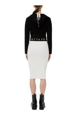 Elisabetta Franchi Hoodies & Sweatvesten Short Sweatshirt Black