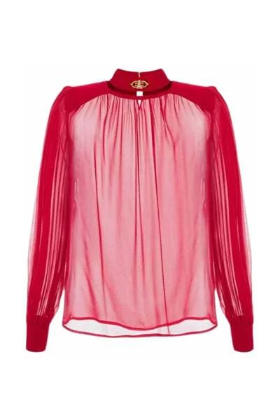Elisabetta Franchi Longsleeve Shirts Shirts Red 1 Elisabetta Franchi Longsleeve Shirts Shirts Red