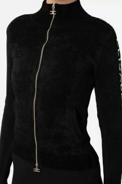 Elisabetta Franchi Hoodies & Sweatvesten Zip-throughs Black