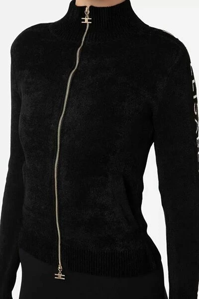 Elisabetta Franchi Hoodies & Sweatvesten Zip-throughs Black 1 Elisabetta Franchi Hoodies & Sweatvesten Zip-throughs Black