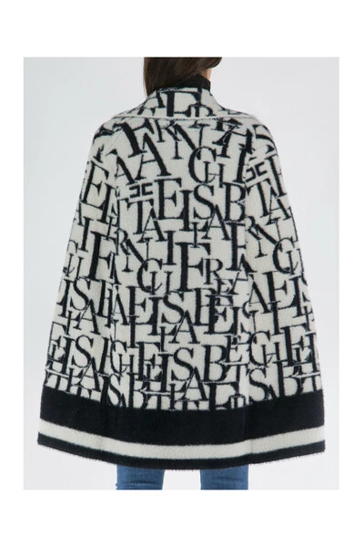 Elisabetta Franchi Poncho's Coats White 2 Elisabetta Franchi Poncho's Coats White - Afbeelding 2