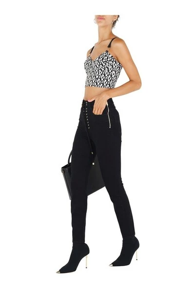 Elisabetta Franchi Skinny Jeans Jeans Black 2 Elisabetta Franchi Skinny Jeans Jeans Black - Afbeelding 2