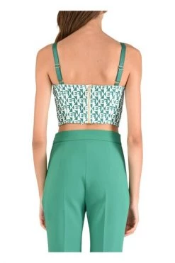 Shirts ELISABETTA FRANCHI Crop Top Green -Elisabetta Franchi Winkel 9e6226f10f62094dda55b5f313c09e04