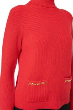 Elisabetta Franchi Coltruien Turtleneck Red -Elisabetta Franchi Winkel 9e6e628e69e77ab5e68a5f91bd6d3efa