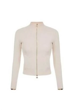 Elisabetta Franchi Hoodies & Sweatvesten Jacket Beige