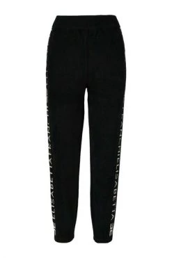 Elisabetta Franchi ELISABETTA BLACK SWEATPANTS WITH LOGO Black
