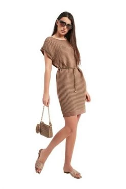 Elisabetta Franchi Casual Jurken Dress Beige -Elisabetta Franchi Winkel 9f58facd88bb3b139261997f80e066ca