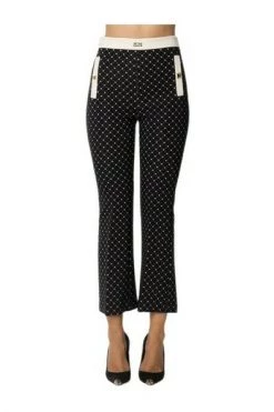 Elisabetta Franchi Broeken Cropped Trousers Black