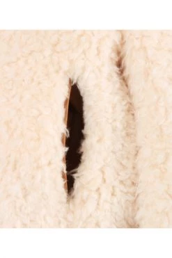 Elisabetta Franchi Jasjes Faux-Shearling Cropped Jacket Brown