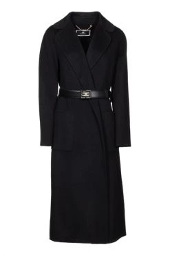 Elisabetta Franchi Trenchcoats & Mantels Belted Coats Black
