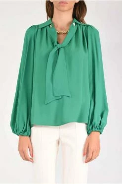 Elisabetta Franchi Blouses Blouse Green -Elisabetta Franchi Winkel a1427d9b10afd07af5c00a855bfab8cc