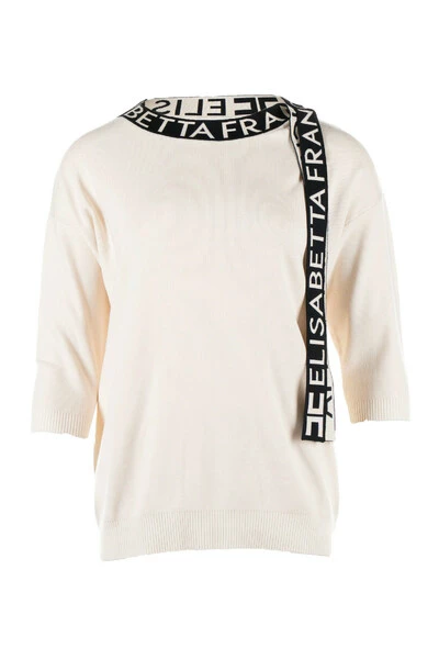 Elisabetta Franchi Sweaters Sweater Beige 2 Elisabetta Franchi Sweaters Sweater Beige - Afbeelding 2