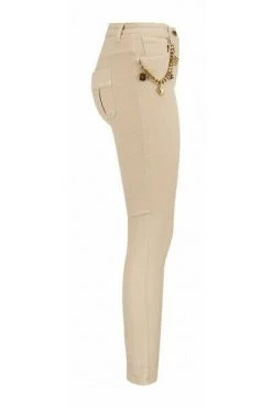 Elisabetta Franchi Super Skinny Jeans Beige -Elisabetta Franchi Winkel a15f0b3f1ff171919c4a970ff9f6286a