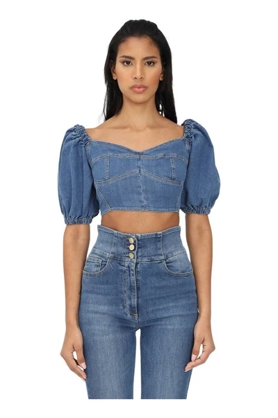 Elisabetta Franchi Shirts Top Blue 6 Elisabetta Franchi Shirts Top Blue - Afbeelding 6