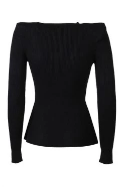 Elisabetta Franchi Sweaters Round Neck Sweater Black