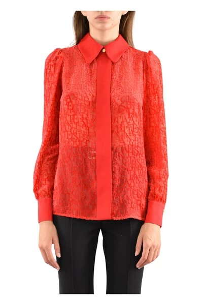 Elisabetta Franchi Longsleeve Shirts Shirt Red 3 Elisabetta Franchi Longsleeve Shirts Shirt Red - Afbeelding 3