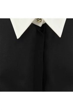 Elisabetta Franchi Longsleeve Shirts Shirt With Contrasts Black -Elisabetta Franchi Winkel a218d648d03a780bce8bd5e8ad281836