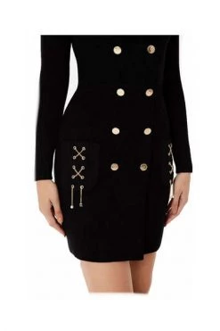 Elisabetta Franchi Casual Jurken Knitted Dresses Black