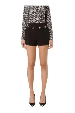 Elisabetta Franchi Korte Broeken Short Shorts Black