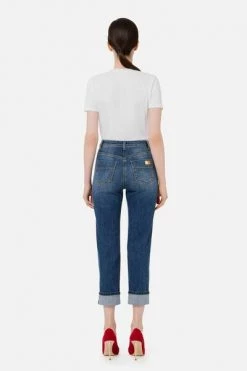 Elisabetta Franchi Cropped Jeans Blue -Elisabetta Franchi Winkel a4ae2aa2aace71a7b9ce3eb199c39025