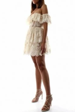 Elisabetta Franchi Jurken Dress AB22622E2-193 Beige -Elisabetta Franchi Winkel a4e7b92f425d4a52c95aa88ffd9a1e90