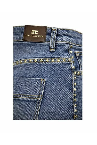 Elisabetta Franchi Denim Shorts Korte Broek Blue 6 Elisabetta Franchi Denim Shorts Korte Broek Blue - Afbeelding 6