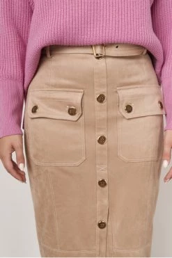 Midirokken Elisabetta Franchi GO02522E2 AI6/zand Brown -Elisabetta Franchi Winkel a593d50b4c77a0c0ce2feb91ca118327