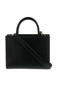 Elisabetta Franchi Handtassen Small Hand Held Shopper Bag With Logo And Embossed Profiles Black -Elisabetta Franchi Winkel a5a3f2118996144526c9e7584504801c