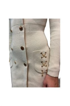 Elisabetta Franchi Casual Jurken Knitted Dresses White