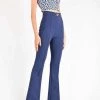 Elisabetta Franchi Vrijetijds Broeken Suit Trousers Blue