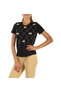 Elisabetta Franchi T-Shirts Black -Elisabetta Franchi Winkel a6bfa7d7d6da29eec05a2727fead826c