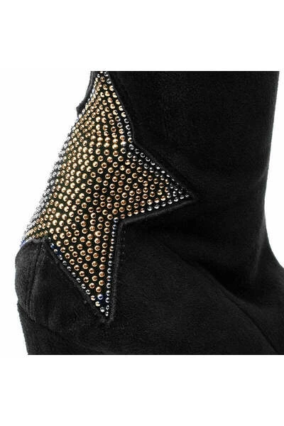 Elisabetta Franchi Laarzen High Boots Black 4 Elisabetta Franchi Laarzen High Boots Black - Afbeelding 4