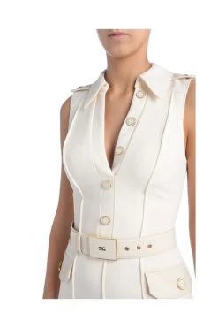 Elisabetta Franchi Casual Jurken Dresses White -Elisabetta Franchi Winkel a75b935047f6461b808697d0d5c6f88a
