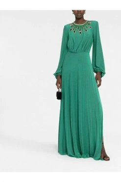 Elisabetta Franchi Maxi Jurken Maxi Dresses Green -Elisabetta Franchi Winkel a7d080c5d7a0495105fb3f1dd508ef70