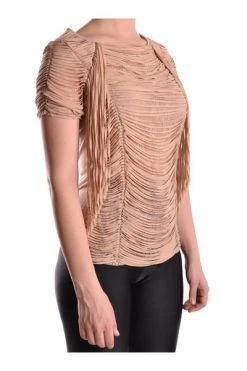 Elisabetta Franchi Blouses T-shirt Korte Mouwen Beige -Elisabetta Franchi Winkel a8098cf966515e902341f5a1b7765f26